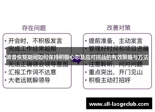 波普恢复期间如何保持积极心态及应对挑战的有效策略与方法